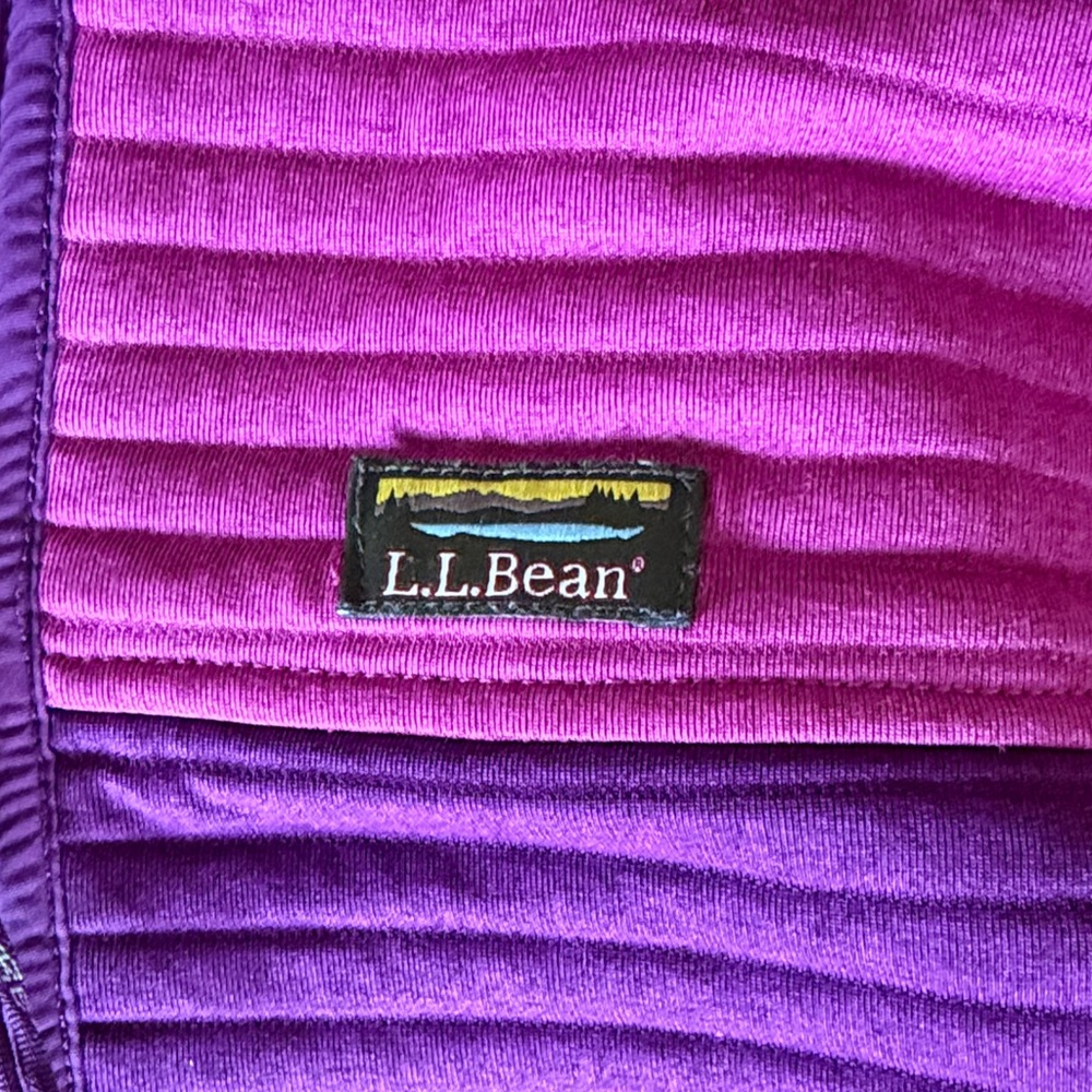 L.L. Bean Girls' Ombre Hooded Fleece Jacket - Pink & Purple - Picture 2 of 5